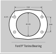 13"- 4 Piston Rear Disc Brake System - Torino Axle Flanges - Universal